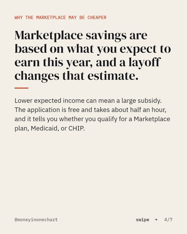 Slide 4 of 7: Marketplace savings are based on what you expect to earn this year, and a layoff changes that estimate.